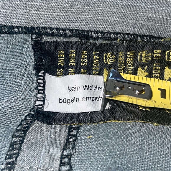 Golden Dress Full Leather Seat Breeches Size 25R Pinstripe Grey PRISTINE! - Picture 13 of 16